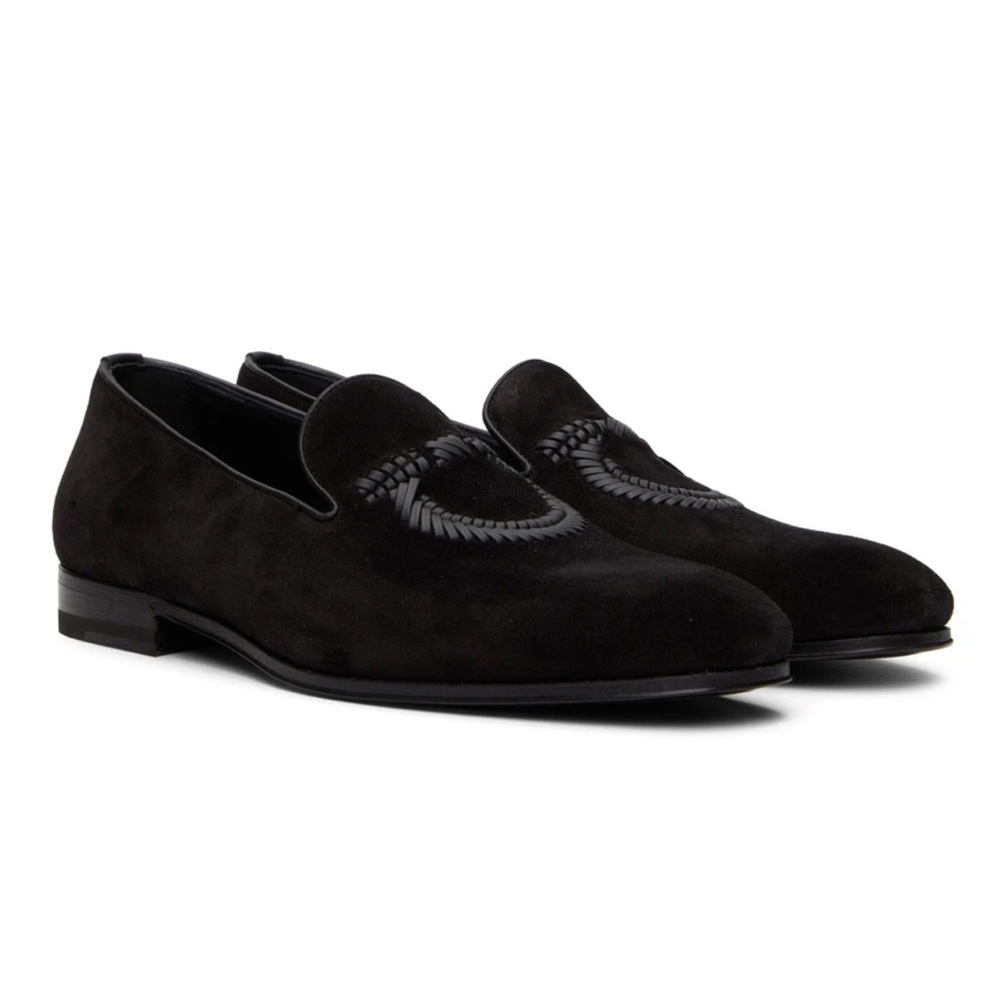 Ferragamo Men's Libero Gancio Suede Loafers